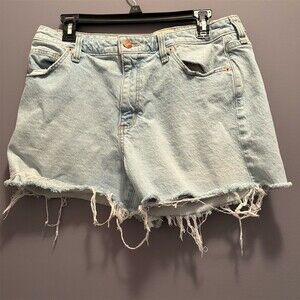 Universal Thread Denim Cut-Off Shorts Womens Size 12 Light Wash Distressed